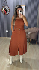 Conjunto Saia Midi Linho