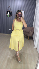 Conjunto Saia Midi Linho